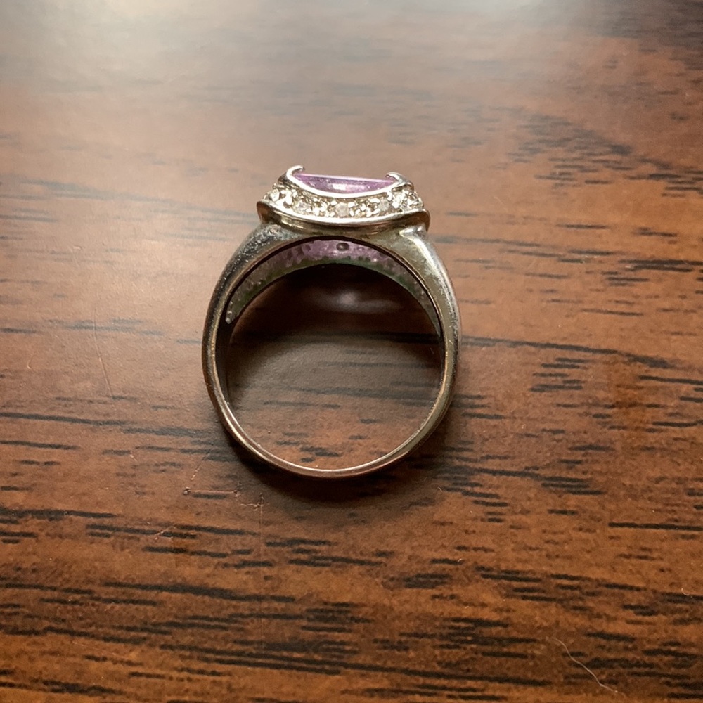 Silver/Amethyst Ice Statement Ring - image 3